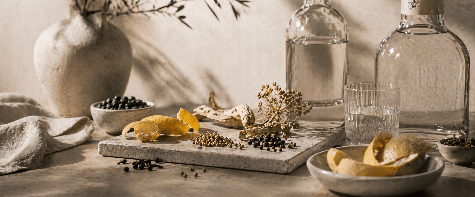 Botánicos y materia prima de Gin Vergüenza